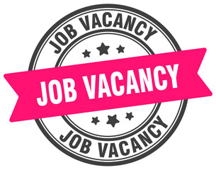 job vacancy stamp. job vacancy label on transparent background. round sign