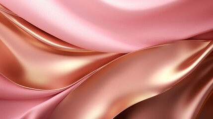 Obraz premium Luxury golden line background pink shades in 3d abstract style. Illustration from vector about modern template deluxe design.