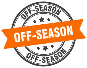 off-season stamp. off-season label on transparent background. round sign