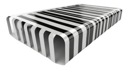 Three-Dimensional barcode design isolated on transparent background