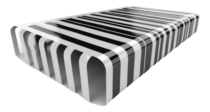Three-Dimensional barcode design isolated on transparent background