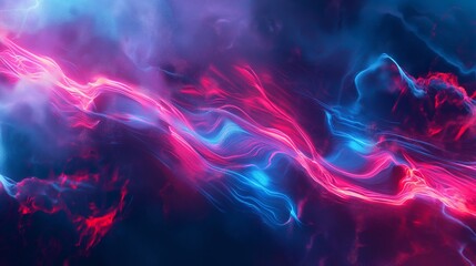 abstract futuristic background with pink blue glowing neon moving high speed wave lines and bokeh lights. Data transfer concept Fantastic wallpaper, . High quality photo