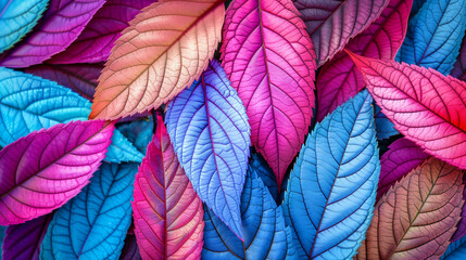 Abstract background with colorful leaves. Copy space for text.