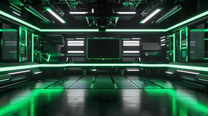 Obraz premium hi tech gaming futuristic sci fi concept stage design, esport, background