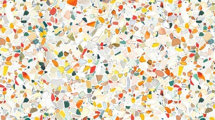 Terrazzo texture, floor and wall pattern. Marble and granite stone abstract background for decoration interior, top view.
