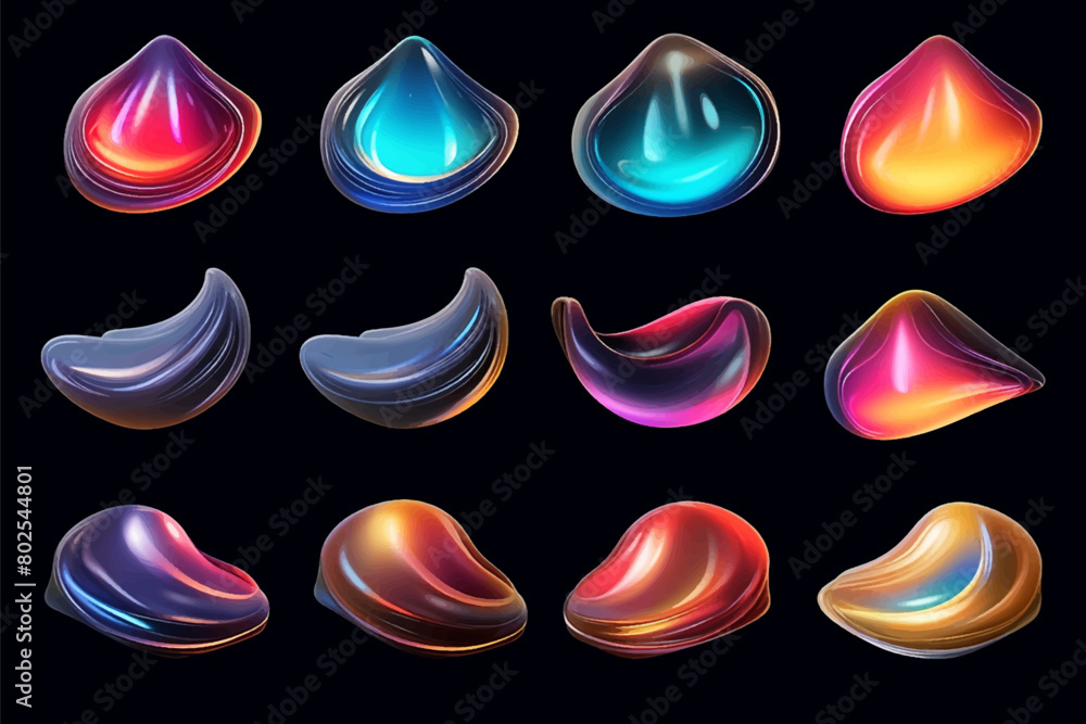 Poster set of abstract modern graphic elements. dynamical colored forms and line. gradient abstract banners
