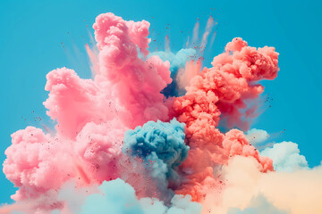 Powder Cloud Pastel. Pastel Color Explosion,  background texture