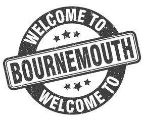 Welcome to Bournemouth stamp. Bournemouth round sign