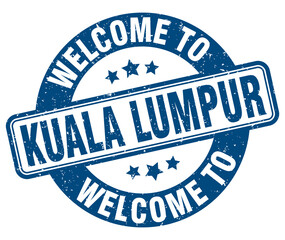 Welcome to Kuala Lumpur stamp. Kuala Lumpur round sign