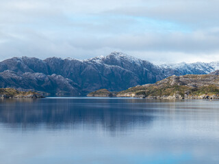 Ocean and mountains in Chile