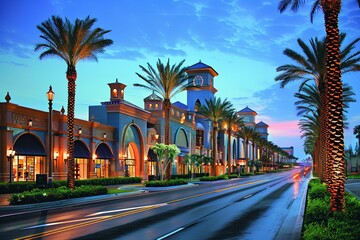 Fototapeta premium Luxury Retail Meets Entertainment: Captivating Architectural Design of a Sophisticated Shopping Complex