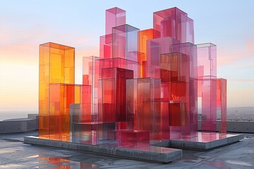 A Symphony of Colors: Abstract Architectural Tranquility
