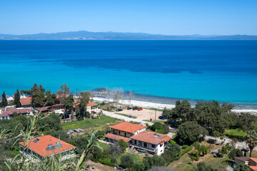 Kassandra coastline near town of Afitos, Chalkidiki, Greece