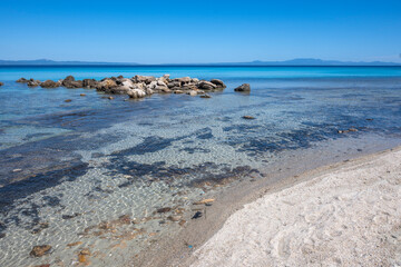 Kassandra coastline near town of Afitos, Chalkidiki, Greece