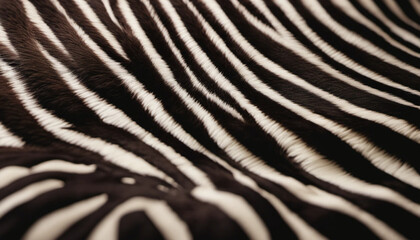 Zebra fur close up background, ai