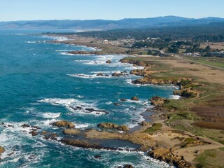 The coastline of Glenblair, Fort Bragg, California, United States of America.