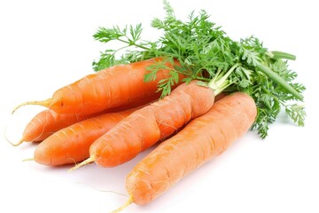 Carrot vegetable on a white background - generative ai