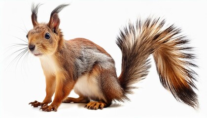 Obraz premium Squirrel, creature, animal, transparent background, Generative AI 
