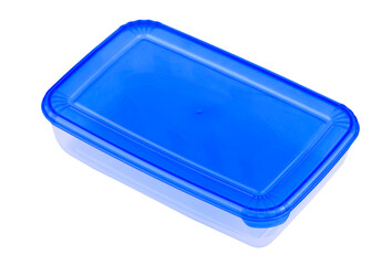 Transparent plastic container for food