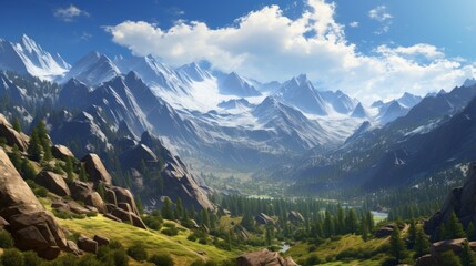 landscape in the mountains