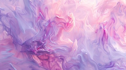 Soft pastel swirls of pink and lavender create a dreamy texture.