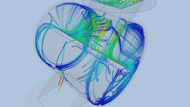Valve airflow simulation - CFD simulation Computational fluid dynamics