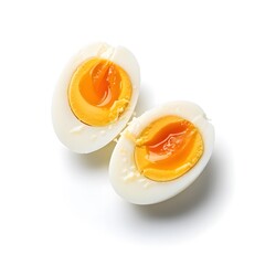 Boiled eggs isolated on white background