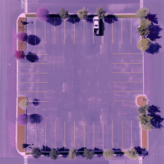 Developing Parking Lots Visualized on a Mauve Background