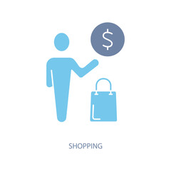 shopping concept line icon. Simple element illustration. shopping concept outline symbol design.
