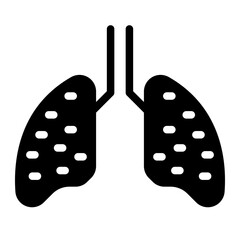 Lungs Vector Icon Design Template