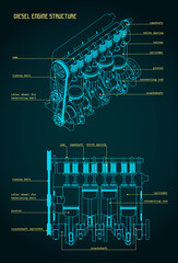 Diesel engine Blueprints