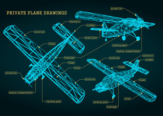 Light private plane drawings