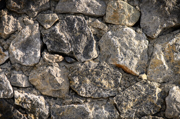 Wall of stones as a texture for background