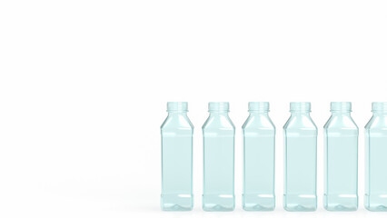 The plastic bottle for eco or product concept 3d rendering.