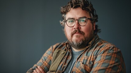 Fototapeta premium a man with glasses and a beard