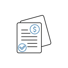 invoice concept line icon. Simple element illustration. invoice concept outline symbol design.