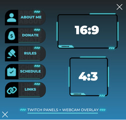 Neon Panels Twitch Overlay