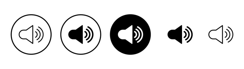 Speaker icon vector isolated on white background. Volume icon. Loudspeaker icon vector. Audio. Sound