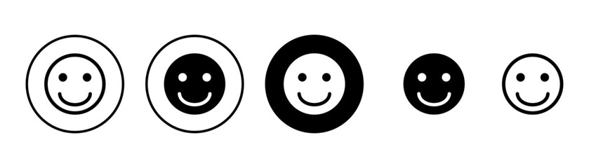 Smile icon vector isolated on white background. Smile vector icon. Emoticon Icon vector. Emoji