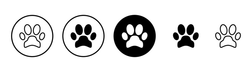 Paw icon vector isolated on white background. Paw Print icon