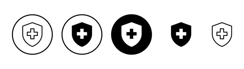 Health insurance icon vector isolated on white background. Insurance health document icon