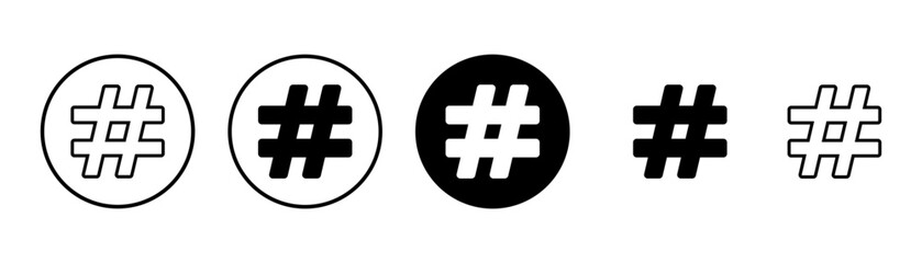 Hashtag icon vector isolated on white background. hashtag vector icon