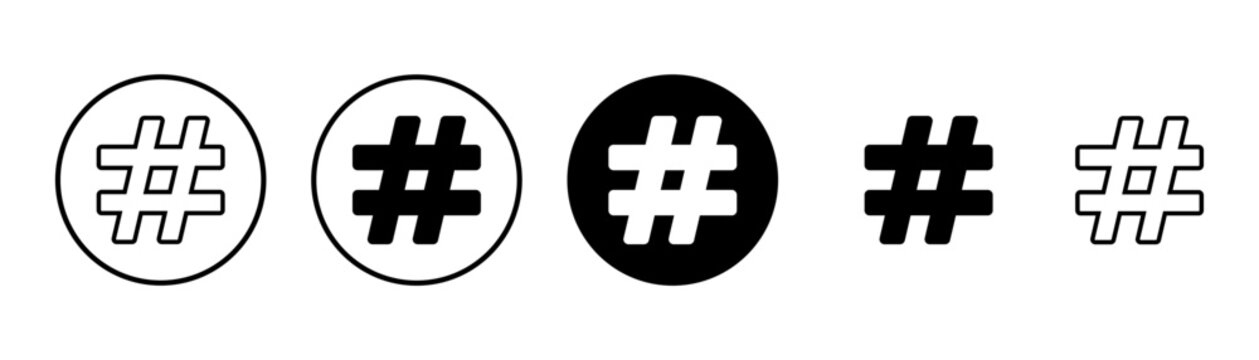 Hashtag icon vector isolated on white background. hashtag vector icon