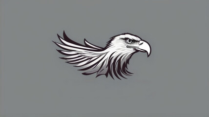 Fototapeta premium Bald Eagle minimalist logo