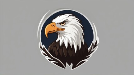 Fototapeta premium Bald Eagle minimalist logo