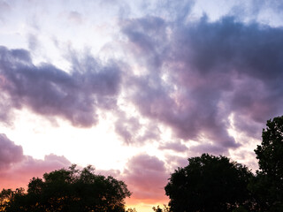 sunset in the clouds