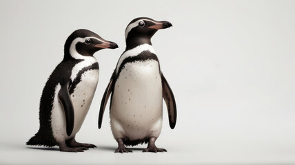 African Penguin minimalist logo with a white background