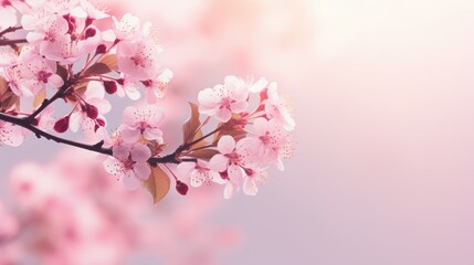 Obraz premium Delicate pink cherry blossoms in spring