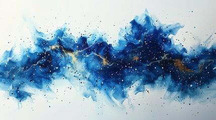 Obraz premium Cosmic Elegance: Watercolor Rendition of Space with Scorpio