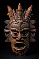 Intricate Wooden Tribal Mask